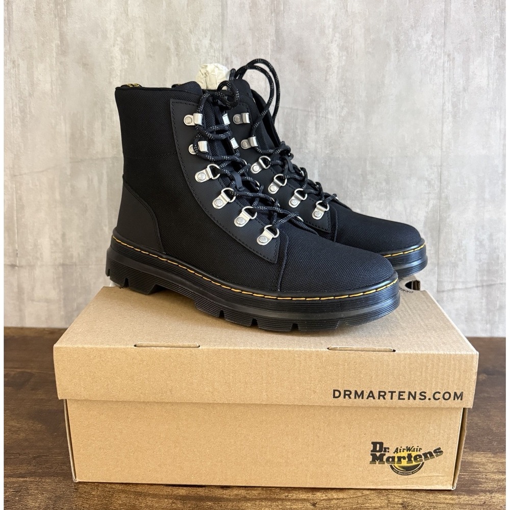 Dr Martens Combs Women's Poly Casual Boots Size 10 Black Extra Though Utility
